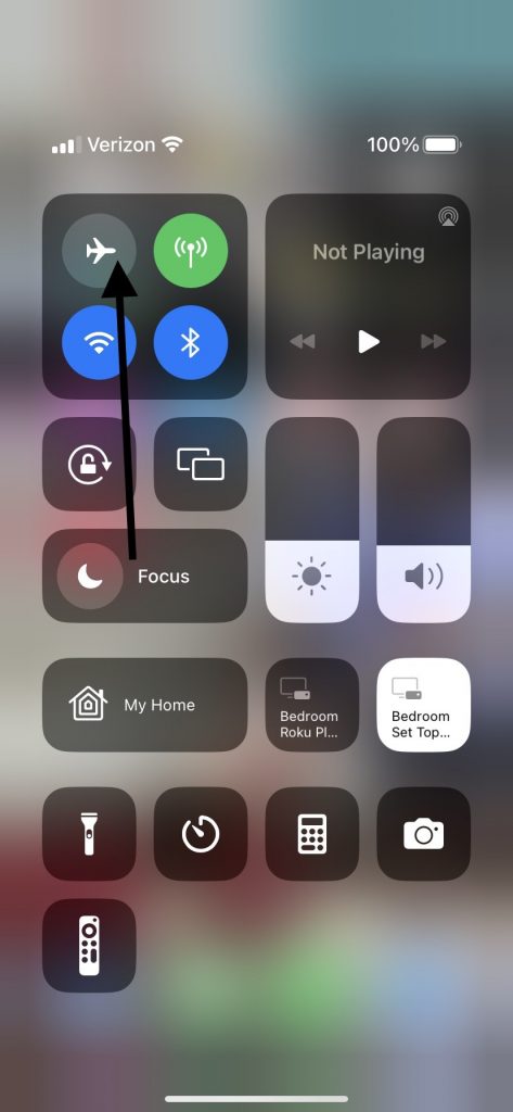 iPhone飛行機モード
