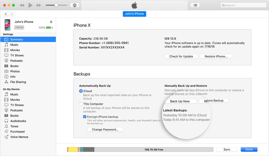   iTunesはiPhoneを復元します