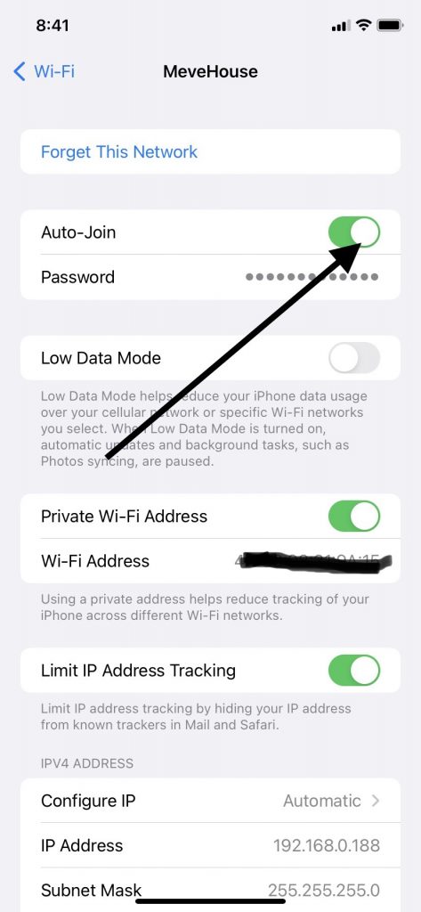 iPhoneでwi-fiを自動結合します