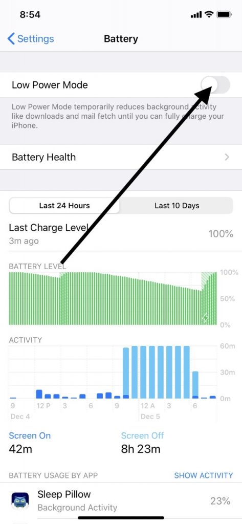 Hey Siriの低電力モードが機能していません