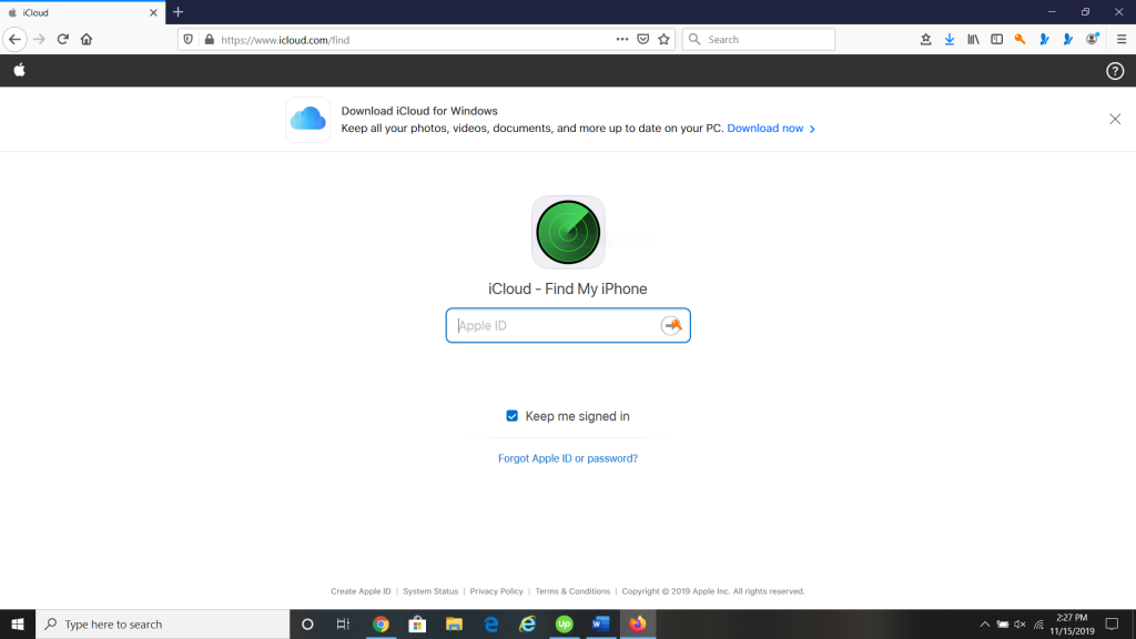iCloudを使用してiPadを見つけます