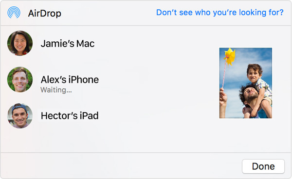 iOSからMacに直接エアドロップします