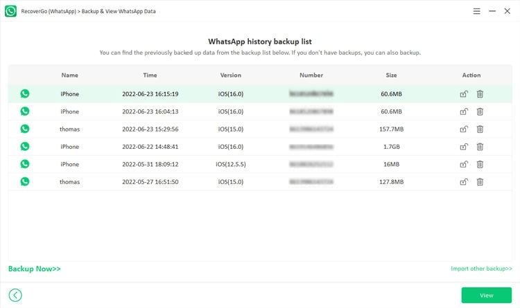 バックアップWhatsAppデータは今