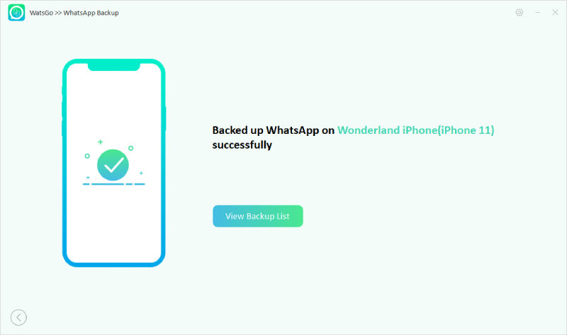 Watsgo Guide -WhatsApp iPhoneを正常にバックアップします 