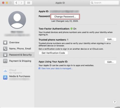 Macでパスワードを変更します