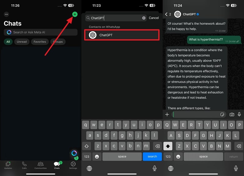 chatgpt iPhoneとの会話を始めます