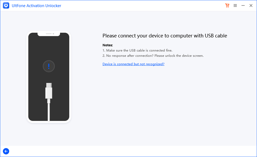 Ultfone Activation Unlockerのステップを使用します