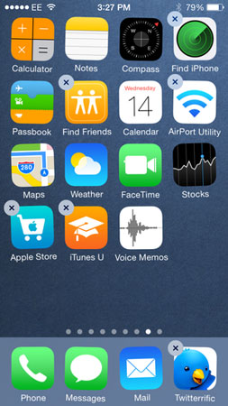 iPhoneからアプリを削除します
