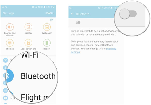 Bluetoothをオフにします