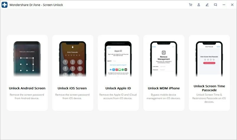 Dr.FoneからiPhoneソフトウェアのロックを解除します