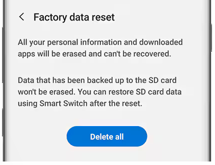 ネットワーク設定をリセットします