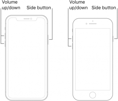 iPhone xを再起動します 