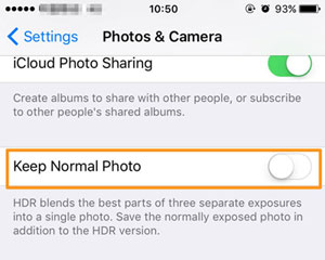 iPhoneでのみ通常の写真を保管してください