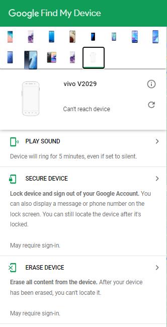 GoogleでハードリセットVivo Y11は私のデバイスを見つけます