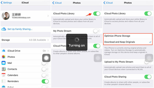 iCloudを使用してiPadからiPhoneに写真を入手する方法