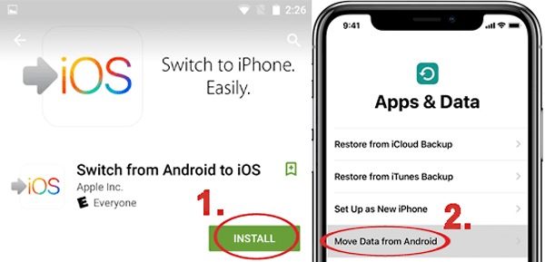 Androidからデータを移動します