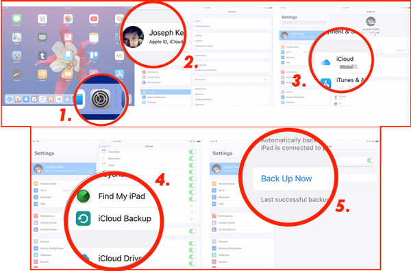 古いiPhoneをiCloudにバックアップします
