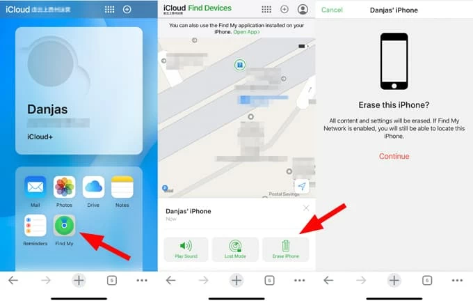 iPhoneを復元して、iCloudで利用できない画面のロックを解除します