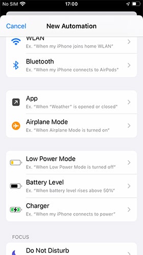 iPhoneショートカットはアプリを選択します