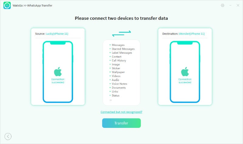 Watsgo Guide -iPhoneとiPhoneを接続します