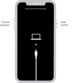iPhone XSをリカバリモードにします