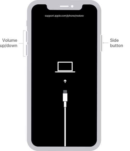 iPhone 8/8 Plus/X/XSをリカバリモード以降に入れます