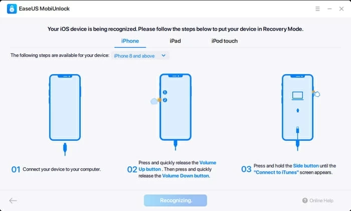 iPhoneのロックを解除するEaseusソフトウェア