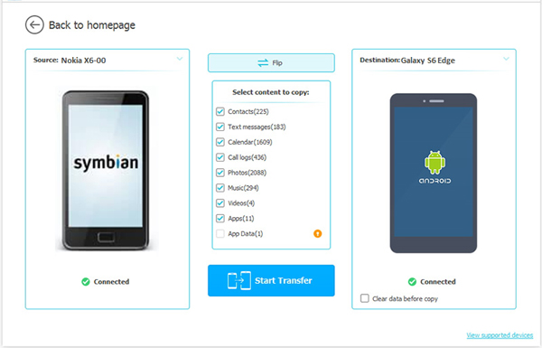 写真フォルダーを選択して、NokiaからAndroidに転送します