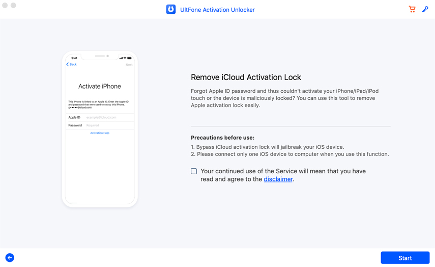 Ultfone Activation Unlockerをダウンロードします