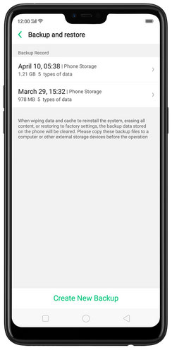 ローカルバックアップを介してフォーマットされたAndroid電話からデータを回復します