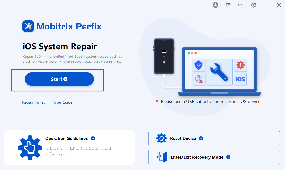 Mobitrix Perfixを起動します