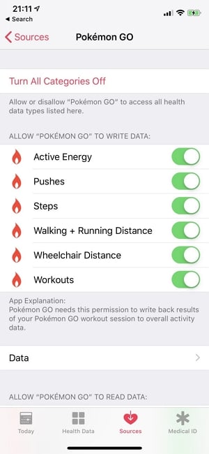 PokémonGOアドベンチャー同期をチートする方法Apple HealthとAdventure Sync