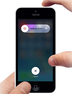 iPhoneを再起動します
