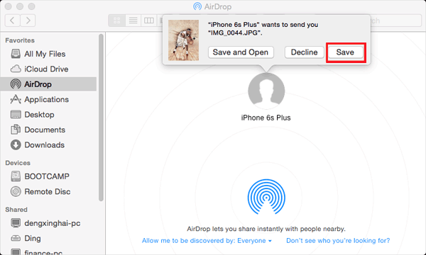 AirDropでiPodからMacに写真をダウンロードする方法