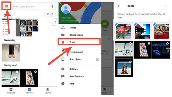 GoogleフォトでAndroidで削除されたビデオを取得する方法