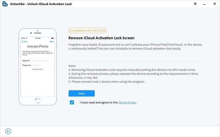 iCloudアクティベーションロックを削除し始めます