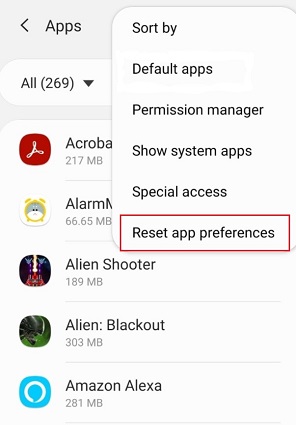 Androidでアプリ設定をリセットします