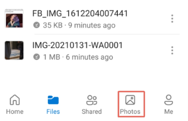 OneDriveから写真を復元します