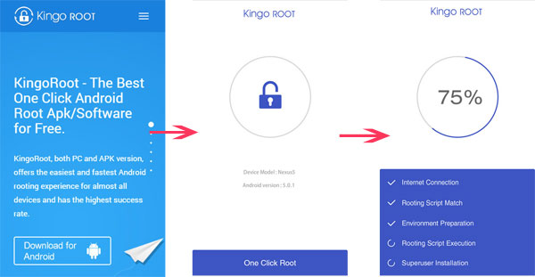 KingorootのようなAndroid電話用の点滅ソフトウェア