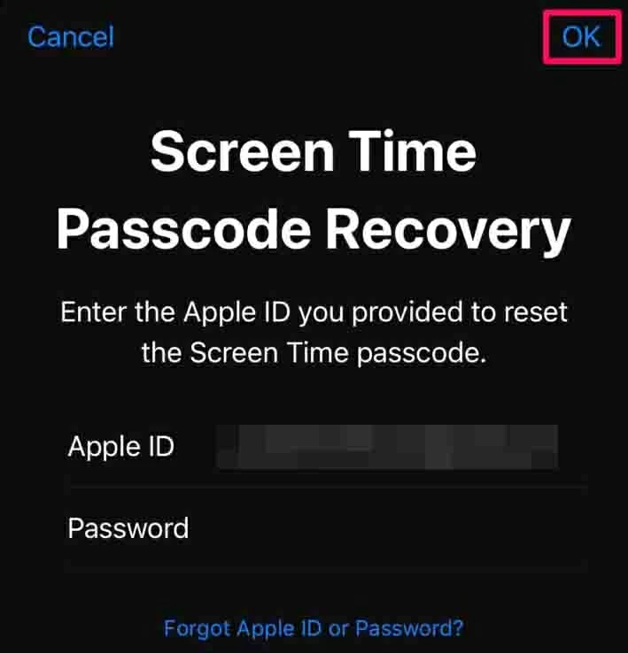 Apple IDとパスワードを入力します