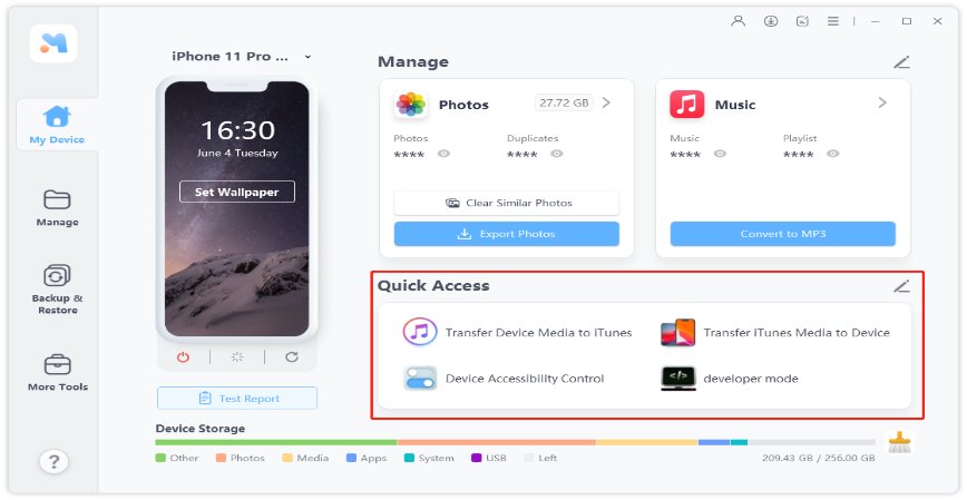 Ultfone iOS Data Managerを使用してファイルマネージャーを選択します