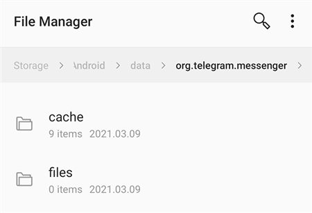 電報画像フォルダーAndroid