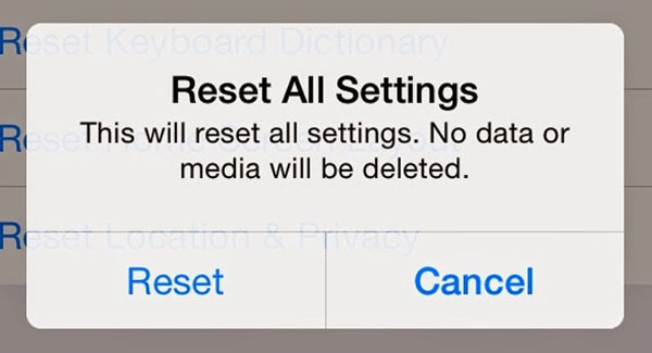 iPhoneの設定をリセットして、iPhoneを独自にクリックすることを修正します