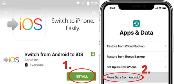 Android画面からの移動データ