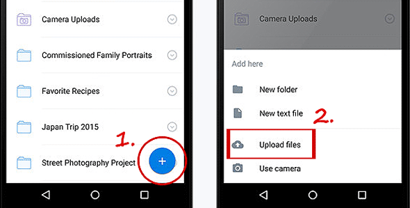 Dropboxを使用して、AndroidからiPhone 16にデータを転送します