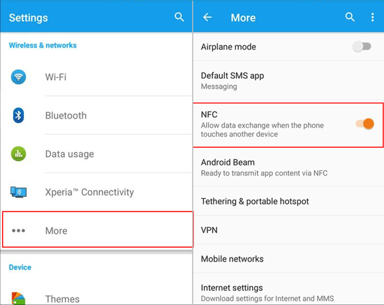NFCを使用してAndroidからAndroidにファイルを転送します