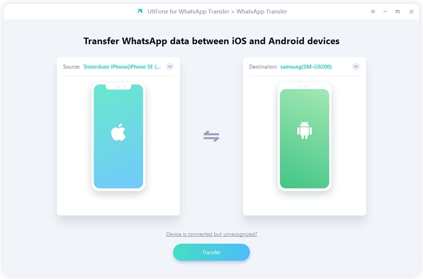 AndroidとiPhoneをultfoneで接続します
