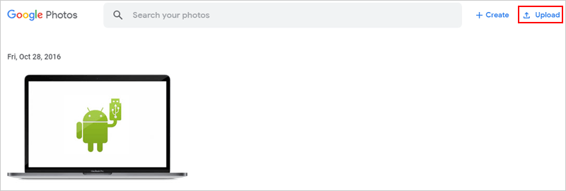 写真を手動でアップロードして、GoogleをバックアップしないGoogleを修正する