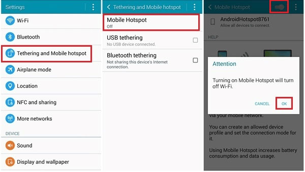 WiFiホットスポットを介してAndroidをワイヤレスでPCに接続します