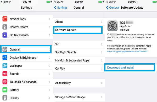 iPhoneでiOSを更新します